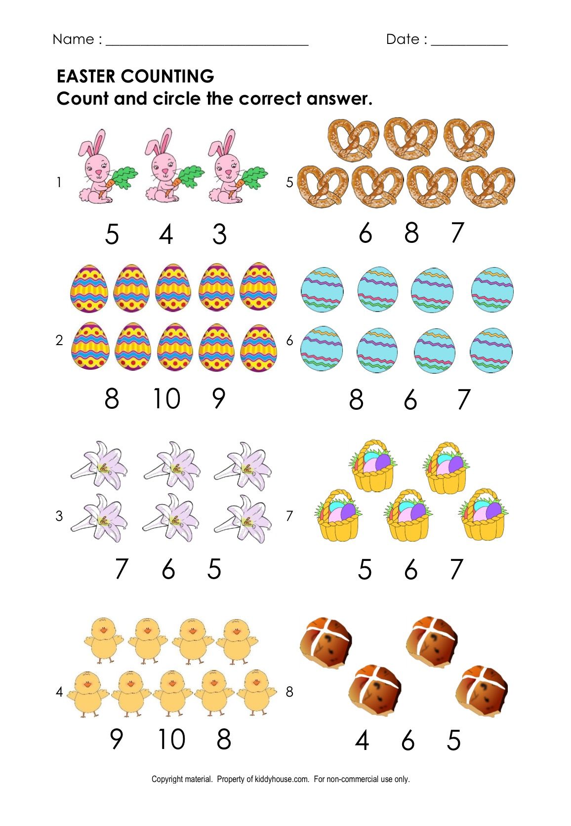 Free Easter Worksheet
